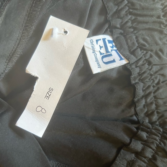 NWT Black Cotton-Blend Trousers - Picture 3 of 5